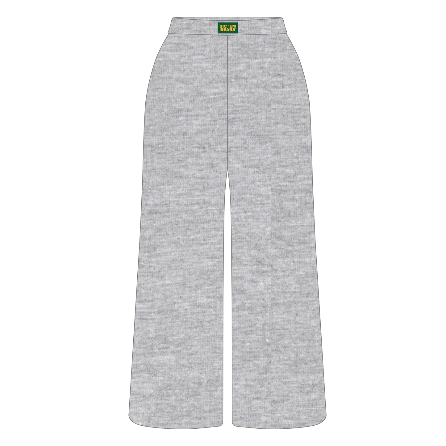 The Ava Airy Pants Sic 'Em Bears Woven Label | Heather Grey