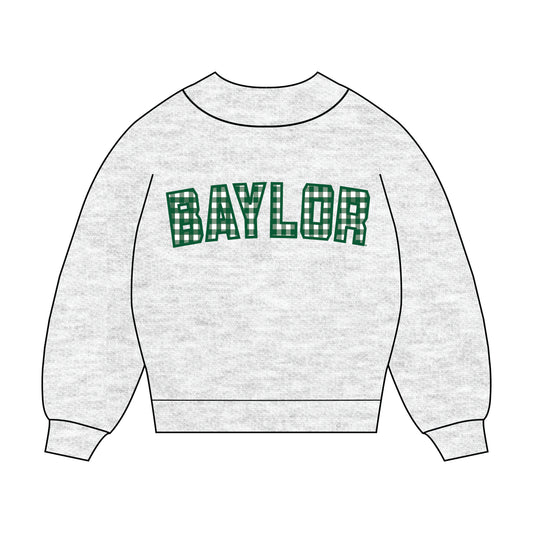 The Mallory Gingham Mockneck Baylor | Youth Ash