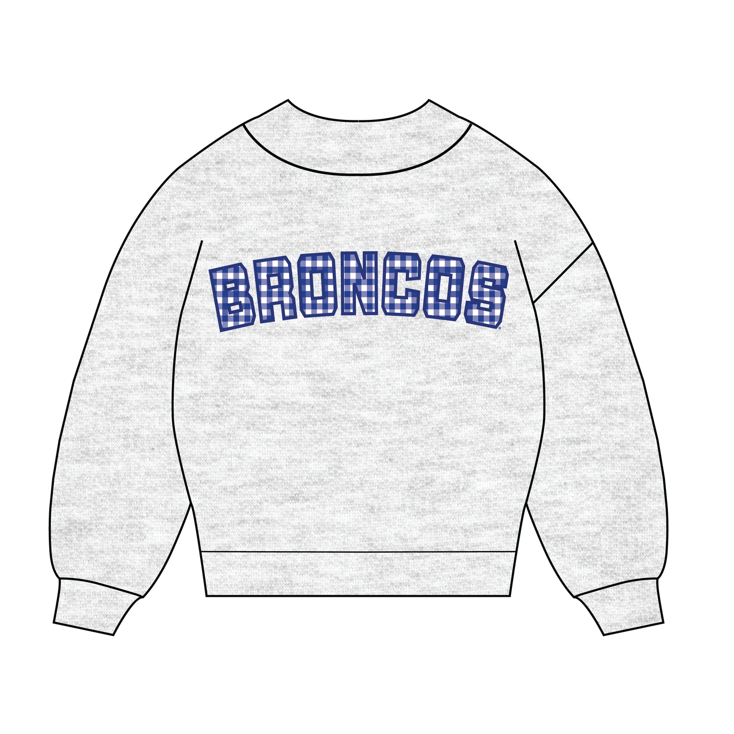 The Mallory Gingham Mockneck Boise State | Ash