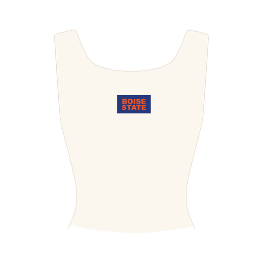 The Alli Ribbed Tank Boise State Woven Label | Bone