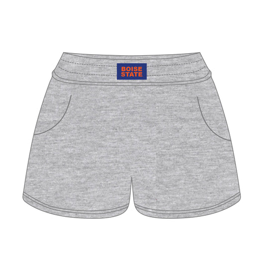 The Ava Airy Shorts Boise State Woven Label | Heather Grey
