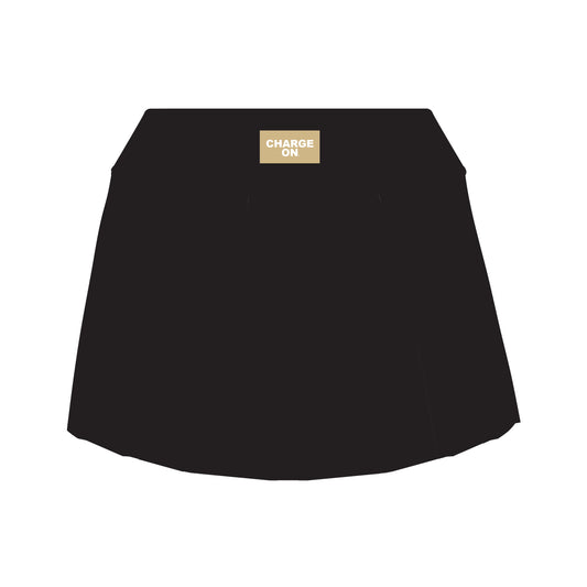 The Alli Tennis Skort Charge On Woven Label | Black