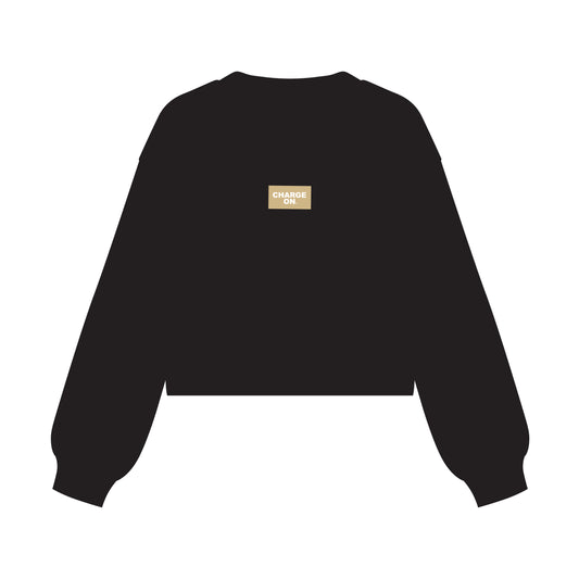 The Becca Boxy Crewneck Charge On | Youth Black