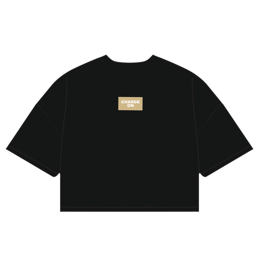 The Kristen Airy Shirt Charge On Woven Label | Black