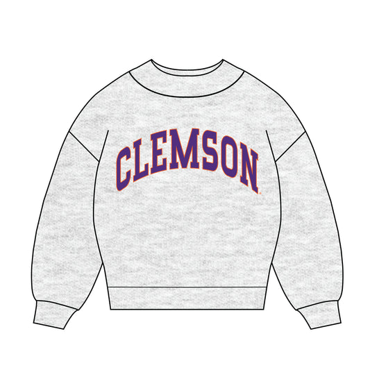 The Madi Classic Mockneck Clemson | Ash