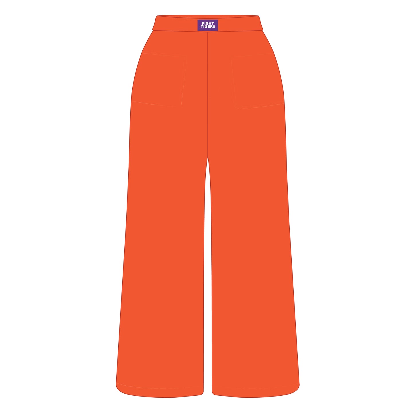 The Ava Airy Pants Fight Tigers Woven Label | Orange