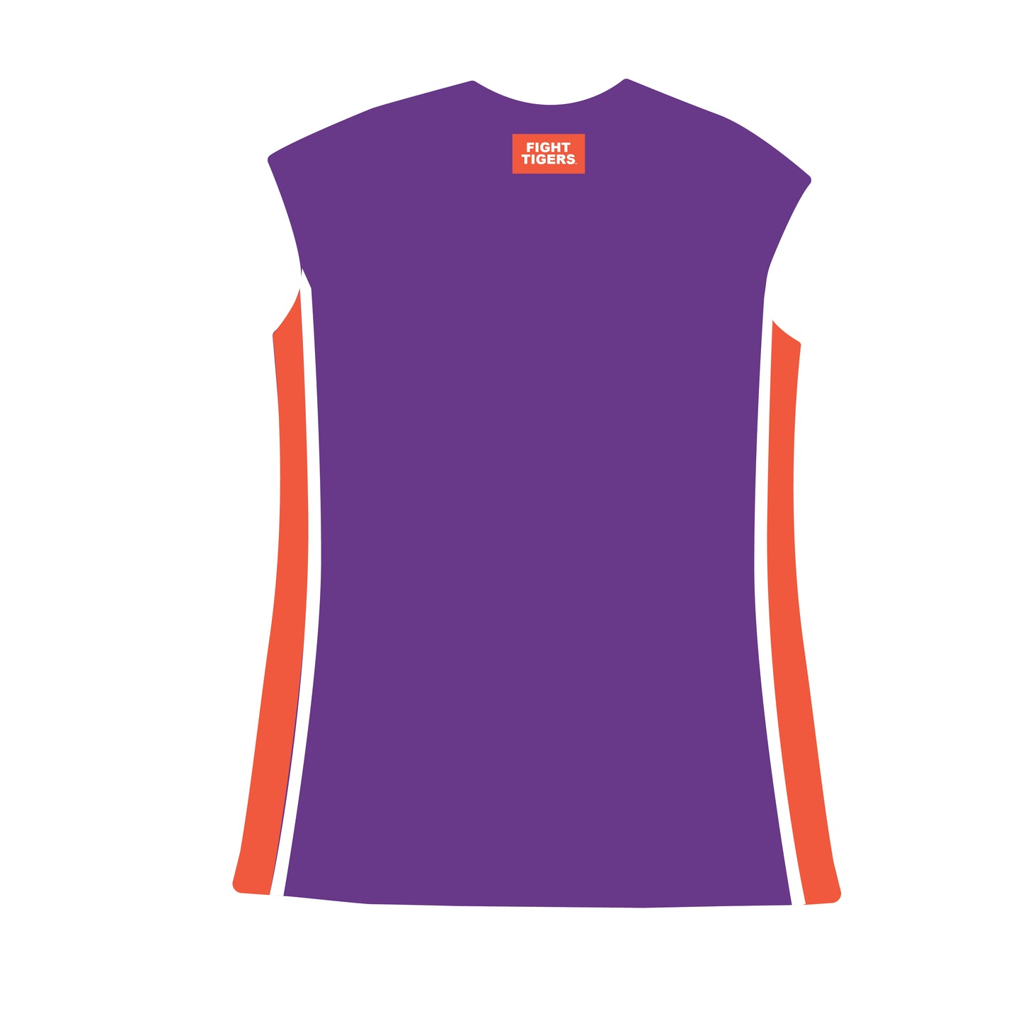 The Campbell Cap Sleeve Dress Fight Tigers Woven Label | Purple