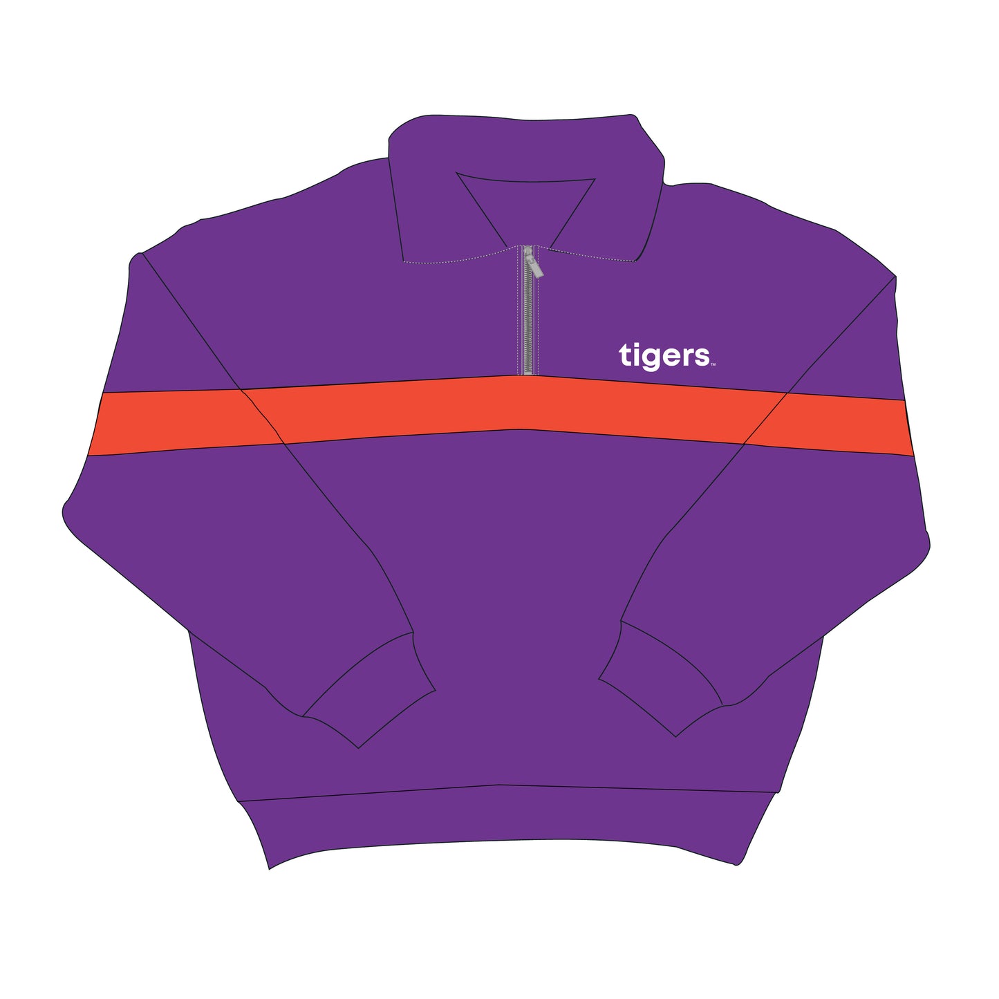 The Heather Half Zip Clemson | Youth Purple