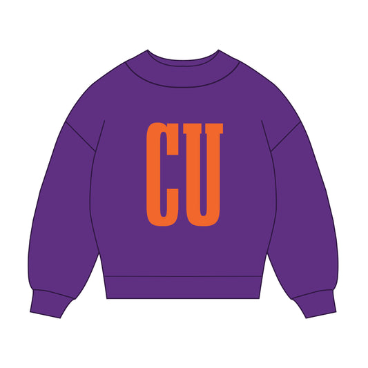 The Madi Varsity Mockneck Clemson | Purple