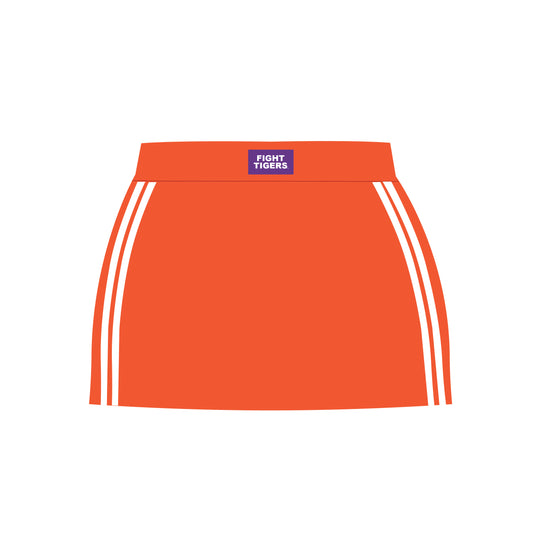 The Savannah Sporty Skort Fight Tigers Woven Label | Orange