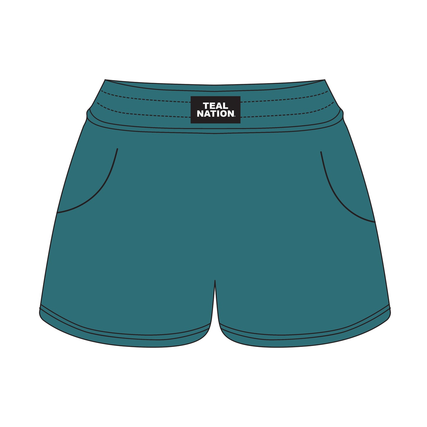 The Ava Airy Shorts Coastal Carolina Teal Nation Woven Label | Youth Teal