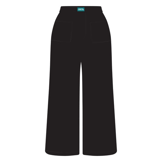 The Ava Airy Pants Coastal Carolina Woven Label | Black
