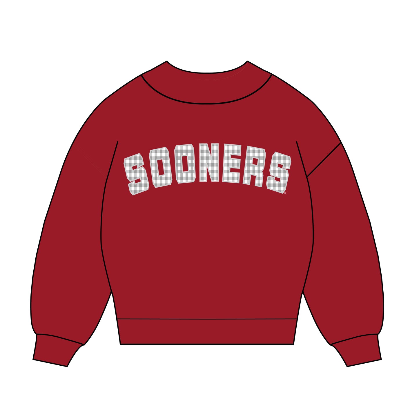 The Mallory Gingham Mockneck Oklahoma | Youth Crimson