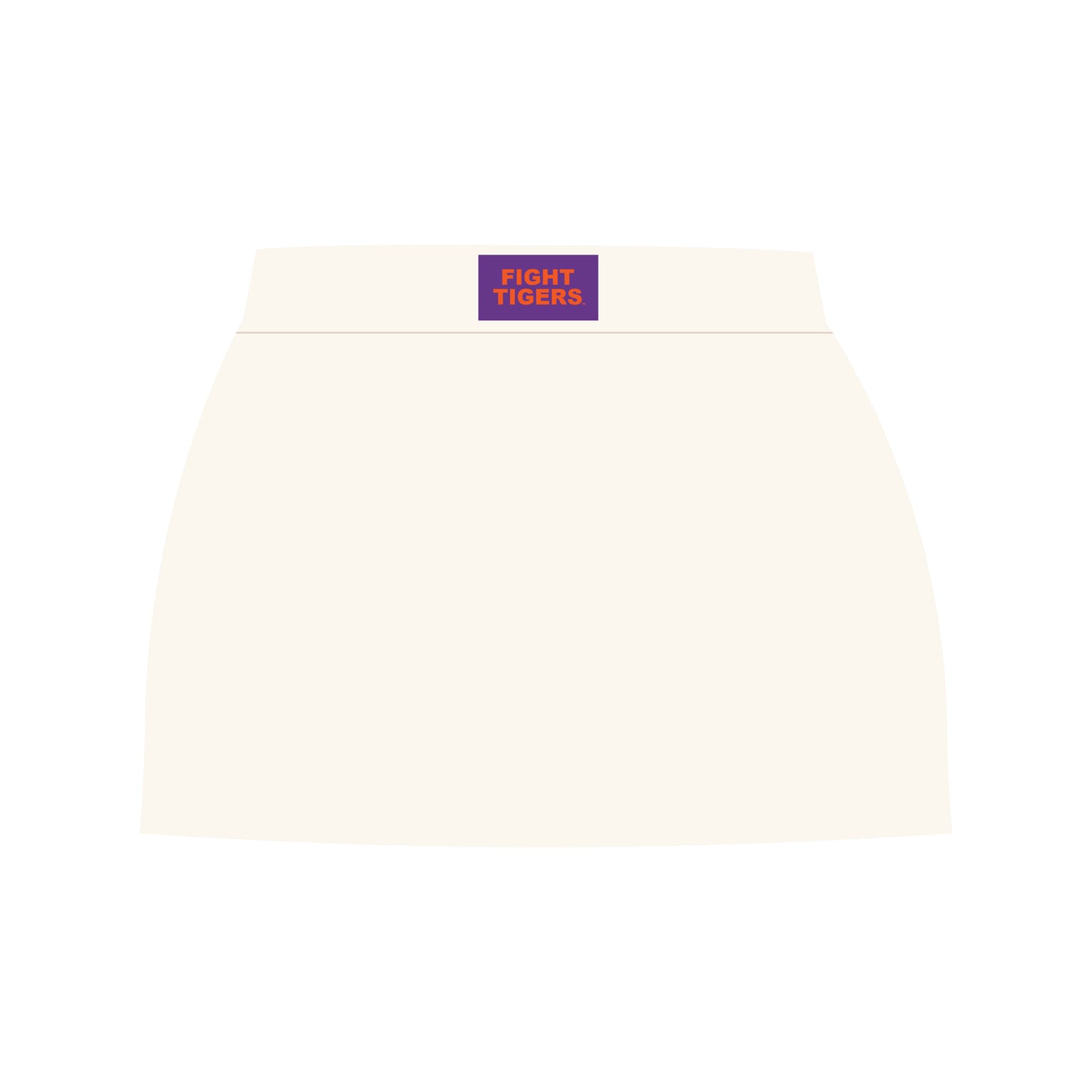 The Hayden High Waisted Skort Fight Tigers Woven Label | Bone