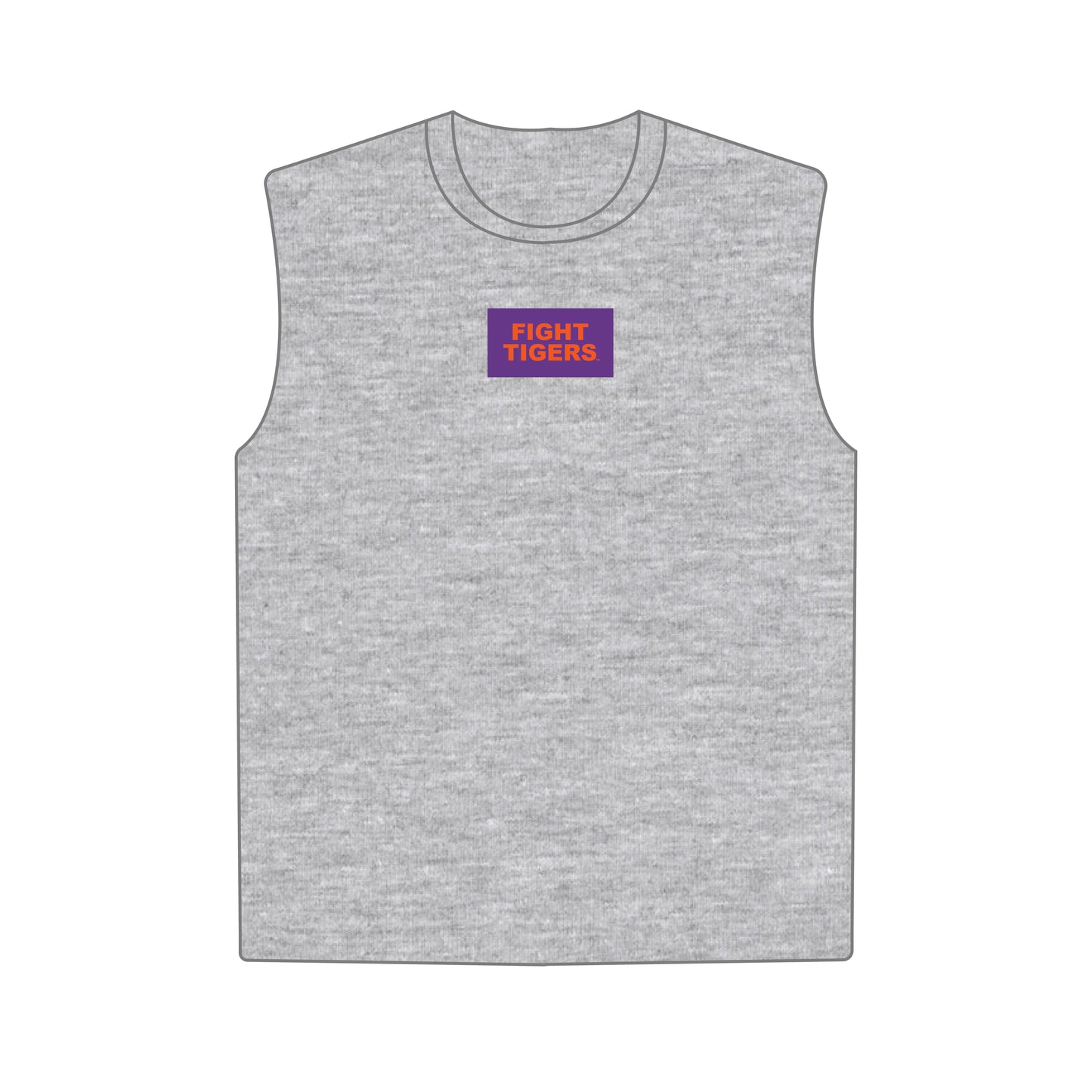 The Anna Active Tank Fight Tigers Woven Label | Heather Grey
