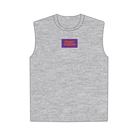 The Anna Active Tank Fight Tigers Woven Label | Heather Grey