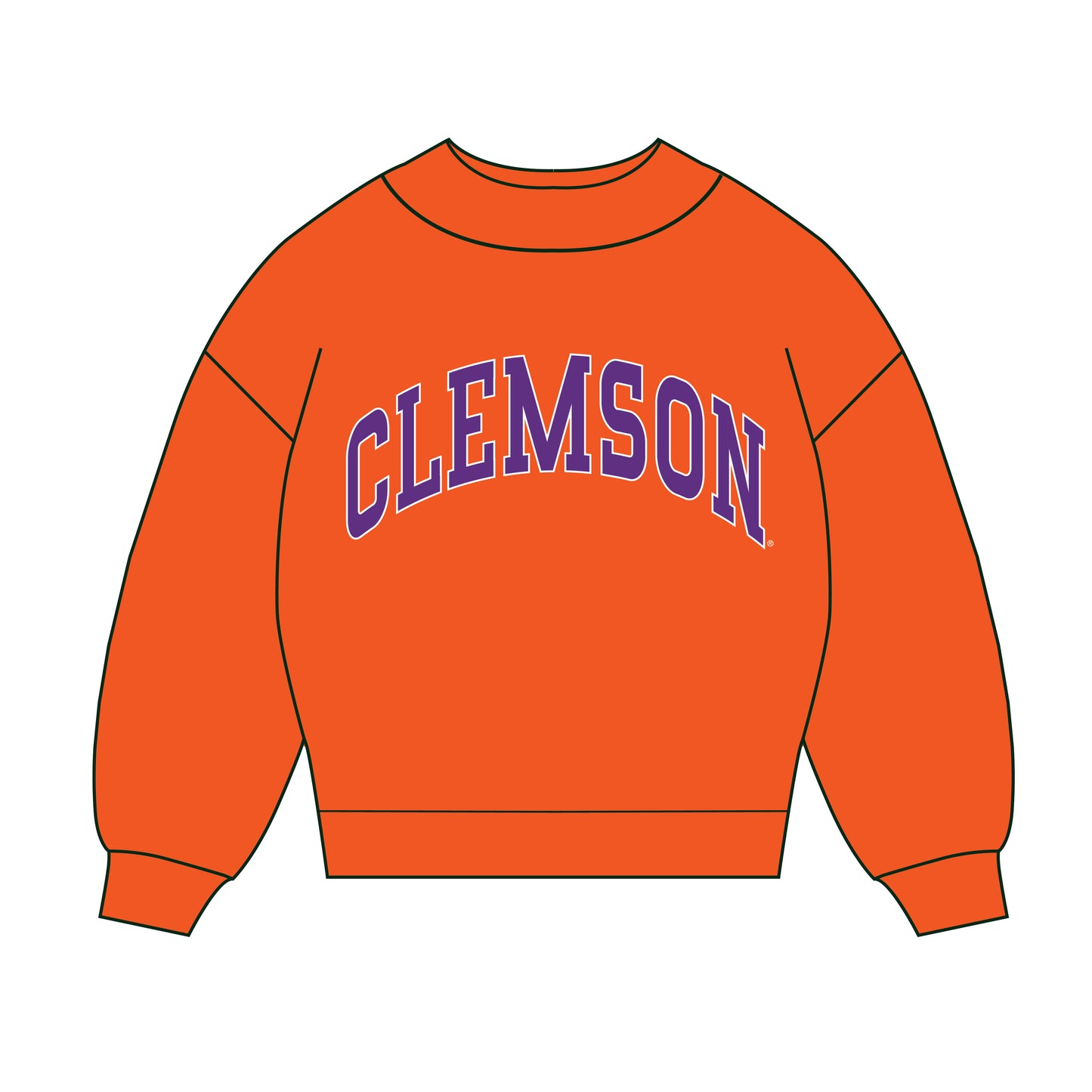 The Madi Classic Mockneck Clemson | Orange