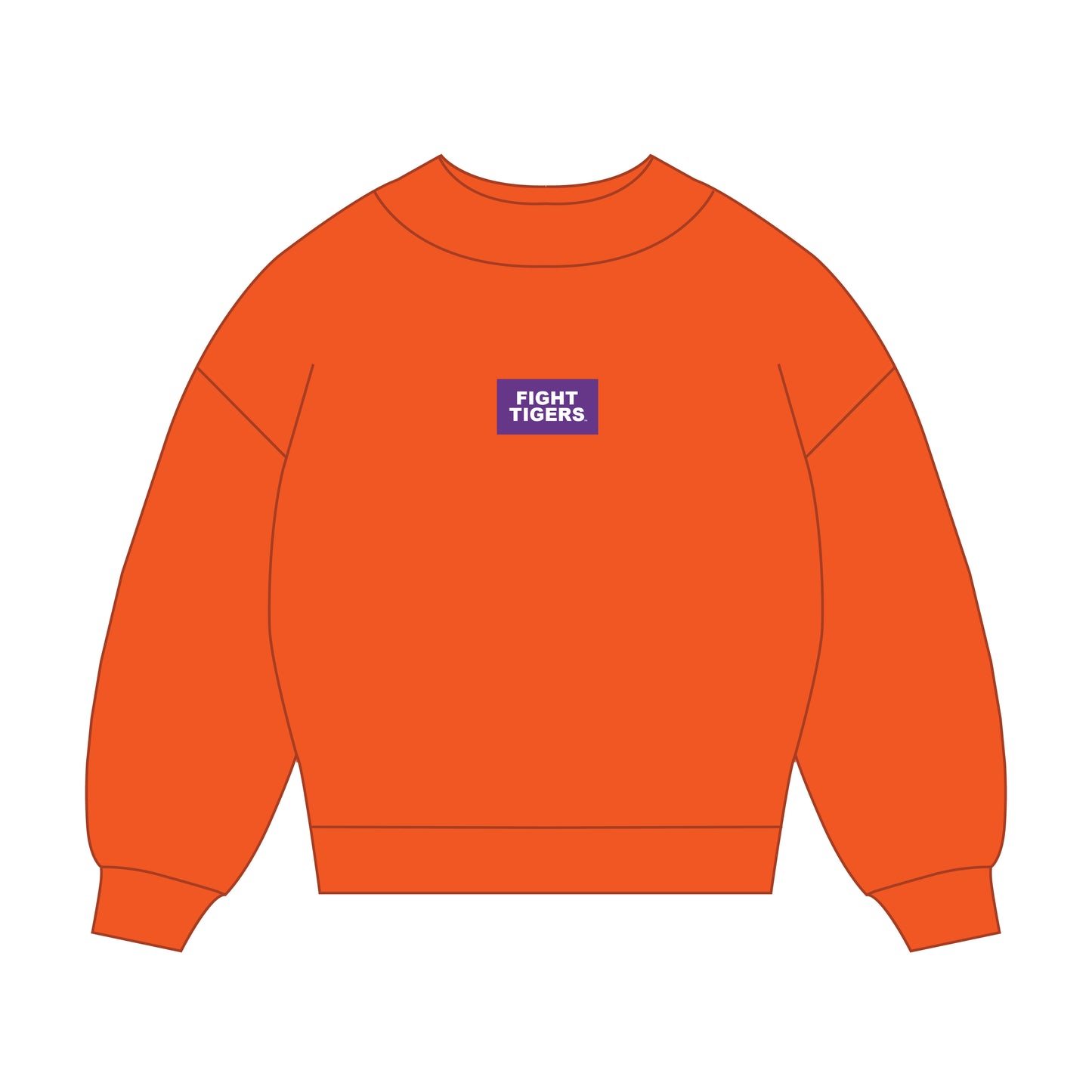 The Mary Mockneck Fight Tigers Woven Label | Orange