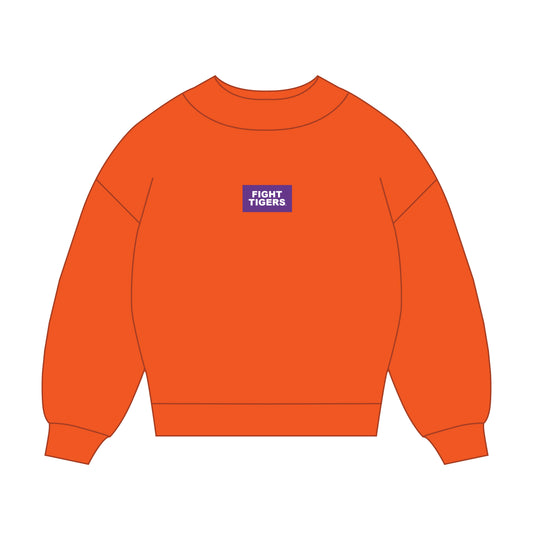 The Mary Mockneck Fight Tigers Woven Label | Orange