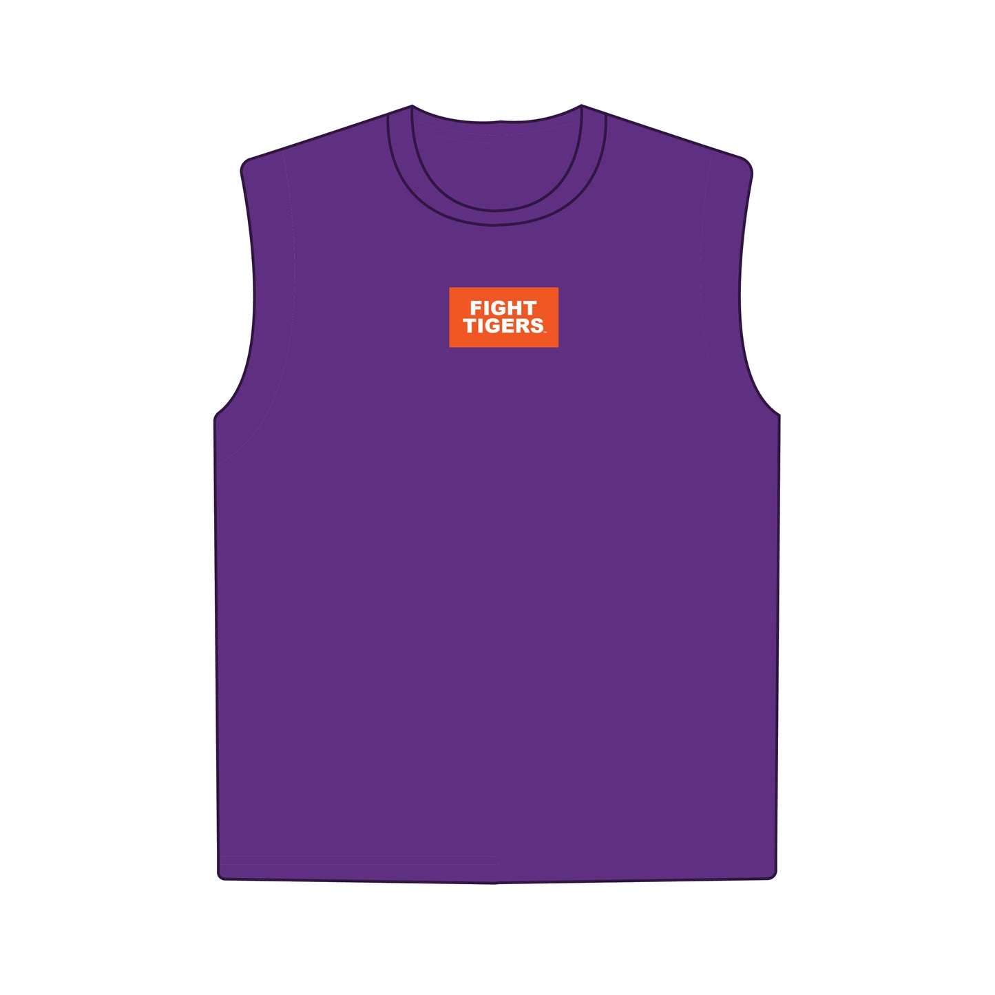 The Anna Active Tank Fight Tigers Woven Label | Purple