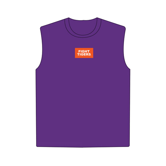 The Anna Active Tank Fight Tigers Woven Label | Purple