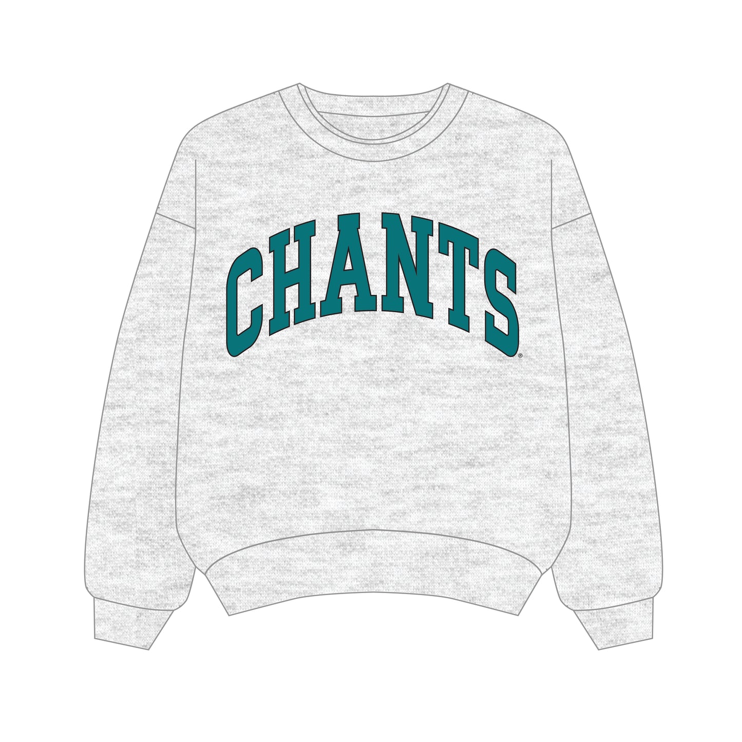 The Olivia Oversized Crewneck Coastal Carolina | Youth Ash