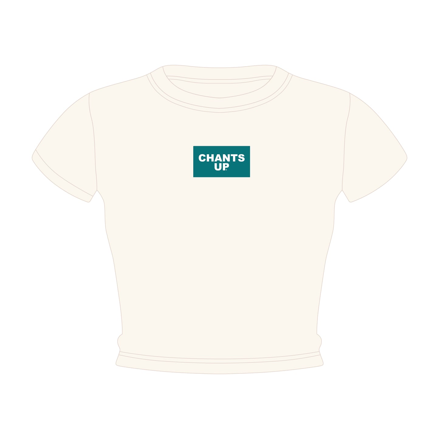 The Raegan Ribbed Baby Tee Chants Up Woven Label | Bone