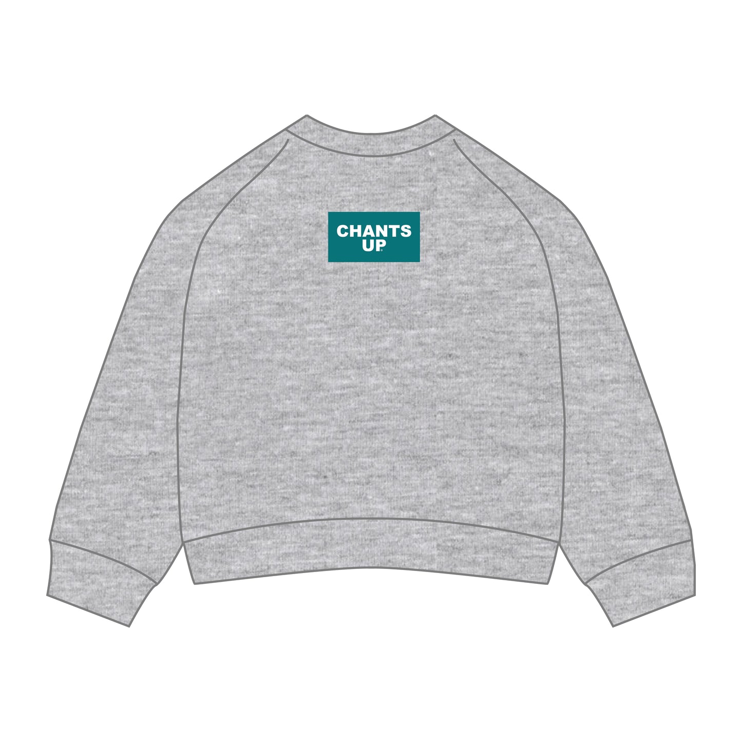 The Ava Airy Crewneck Chants Up Woven Label | Heather Grey