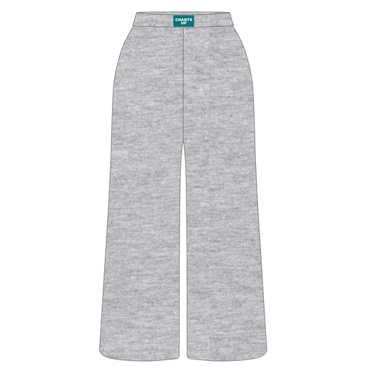 The Ava Airy Pants Chants Up Woven Label | Heather Grey