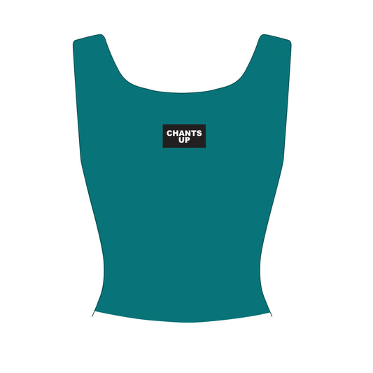 The Alli Ribbed Tank Chants Up Woven Label | Teal