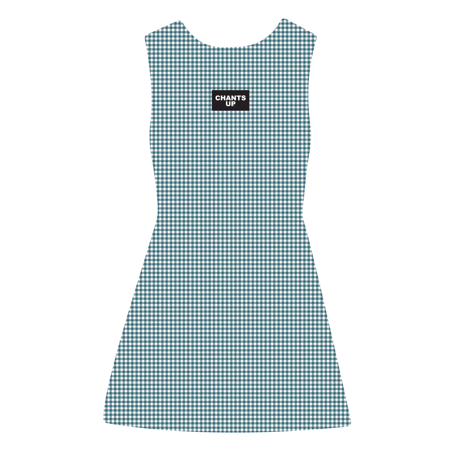 The Grace Gingham Dress Chants Up Woven Label | Teal