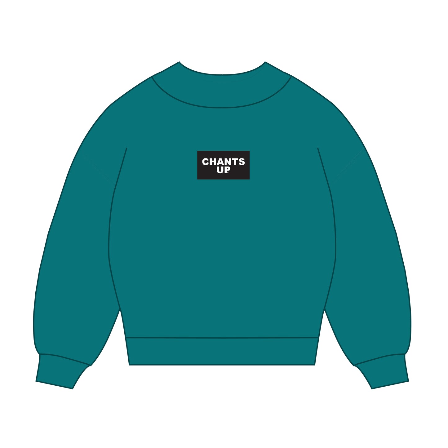 The Mary Mockneck Chants Up Woven Label | Youth Teal