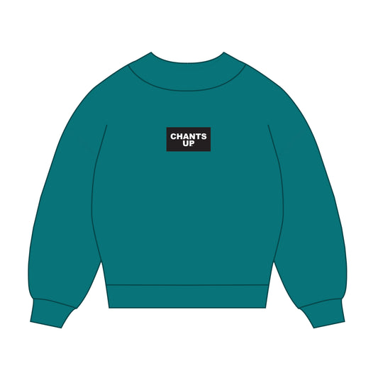 The Mary Mockneck Chants Up Woven Label | Teal