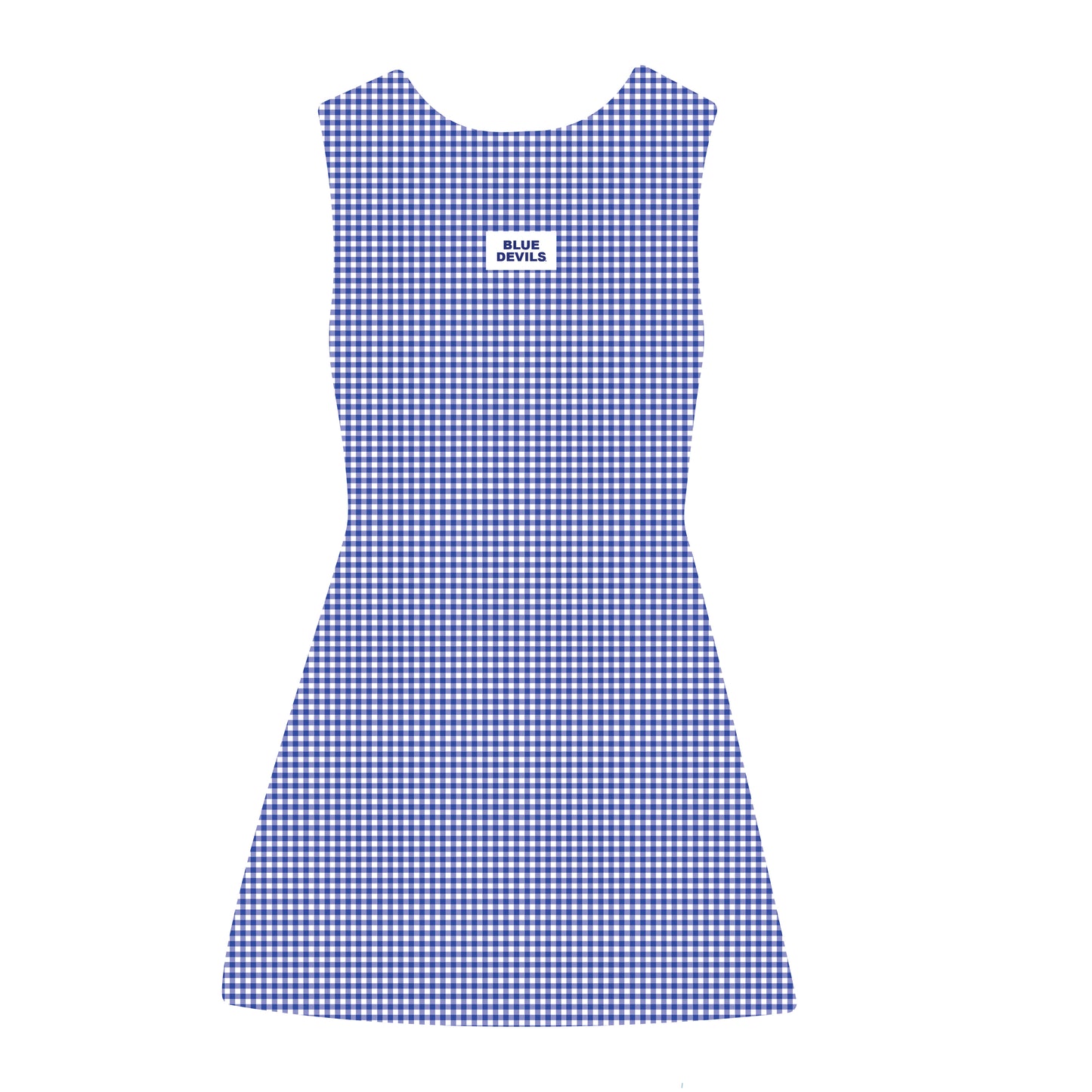 The Grace Gingham Dress Blue Devils Woven Label | Royal
