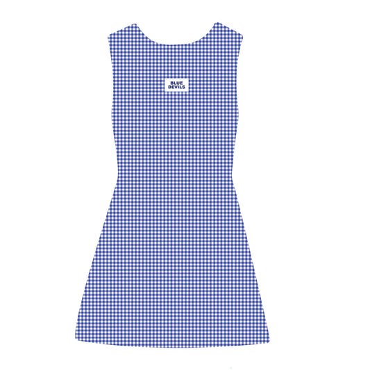 The Grace Gingham Dress Blue Devils Woven Label | Royal