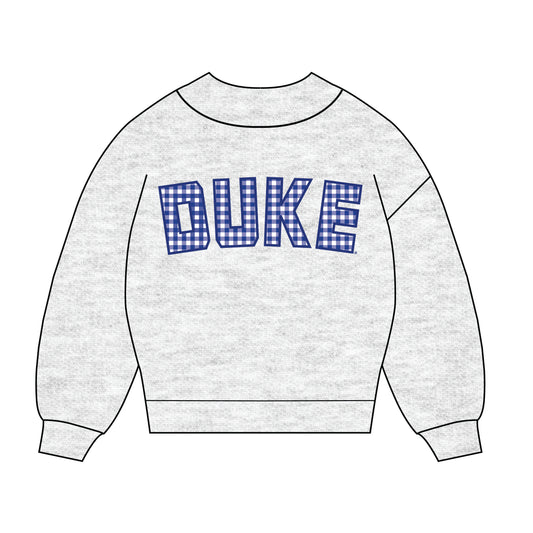 The Mallory Gingham Mockneck Duke | Ash