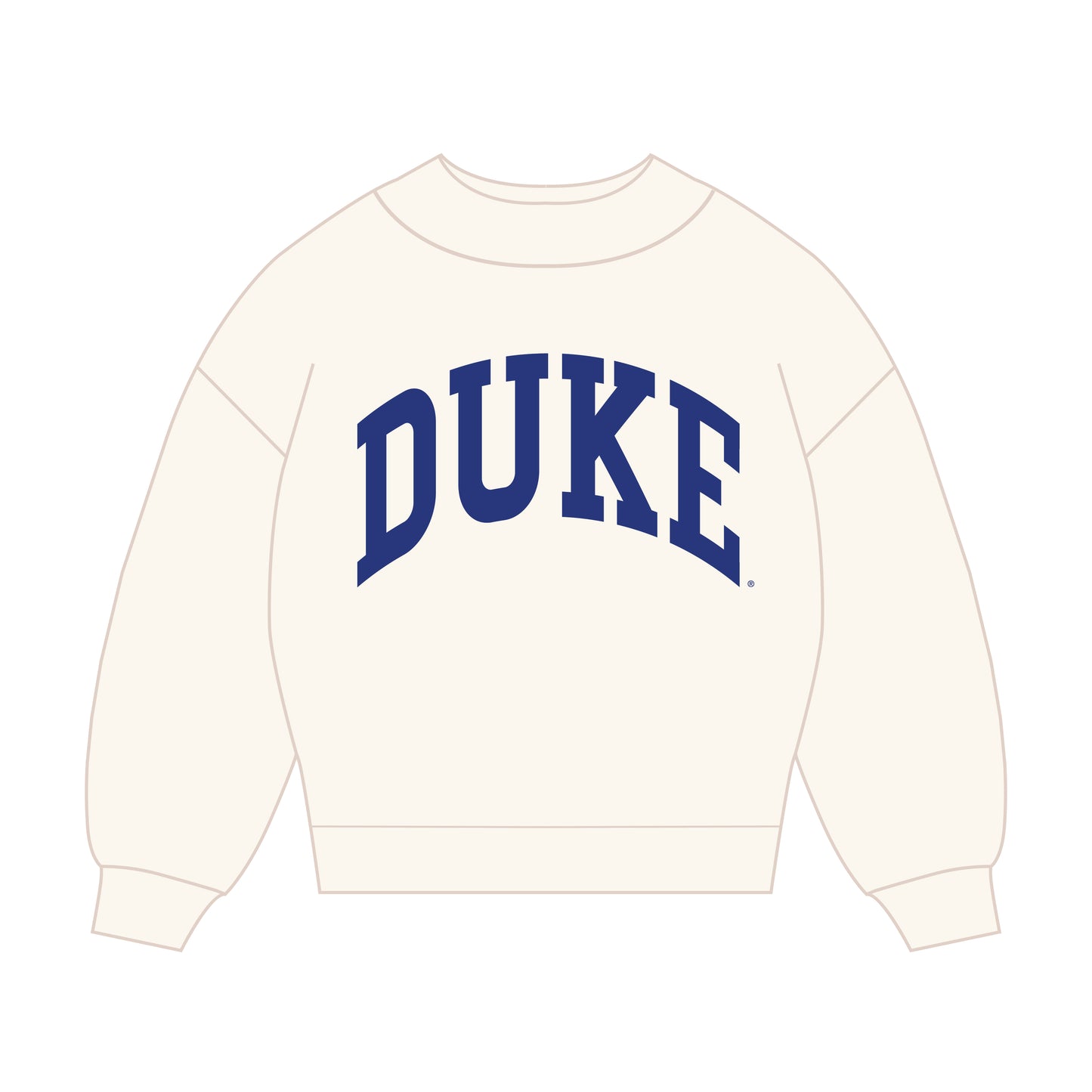 The Madi Classic Mockneck Duke Applique | Bone