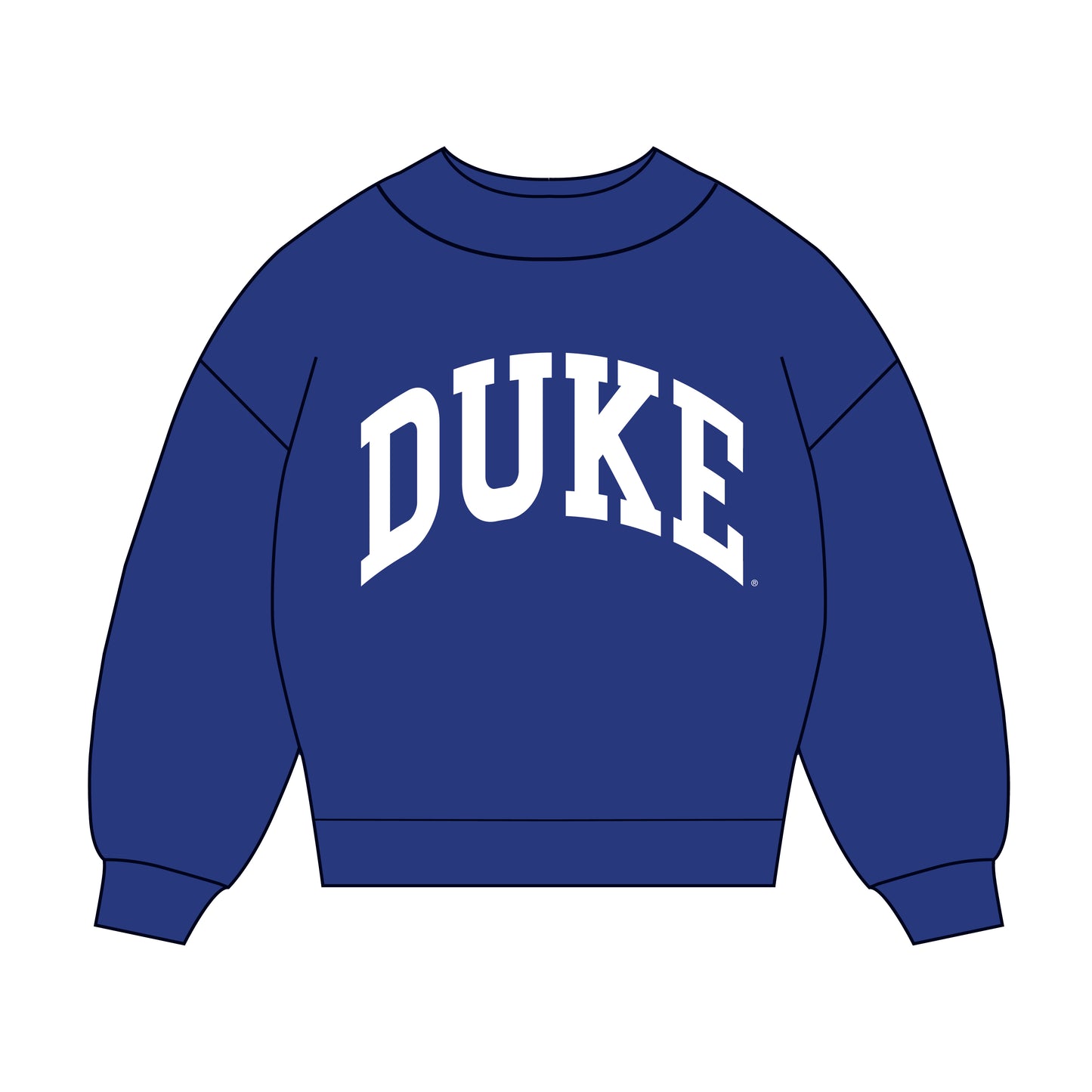 The Madi Classic Mockneck Duke Applique | Royal