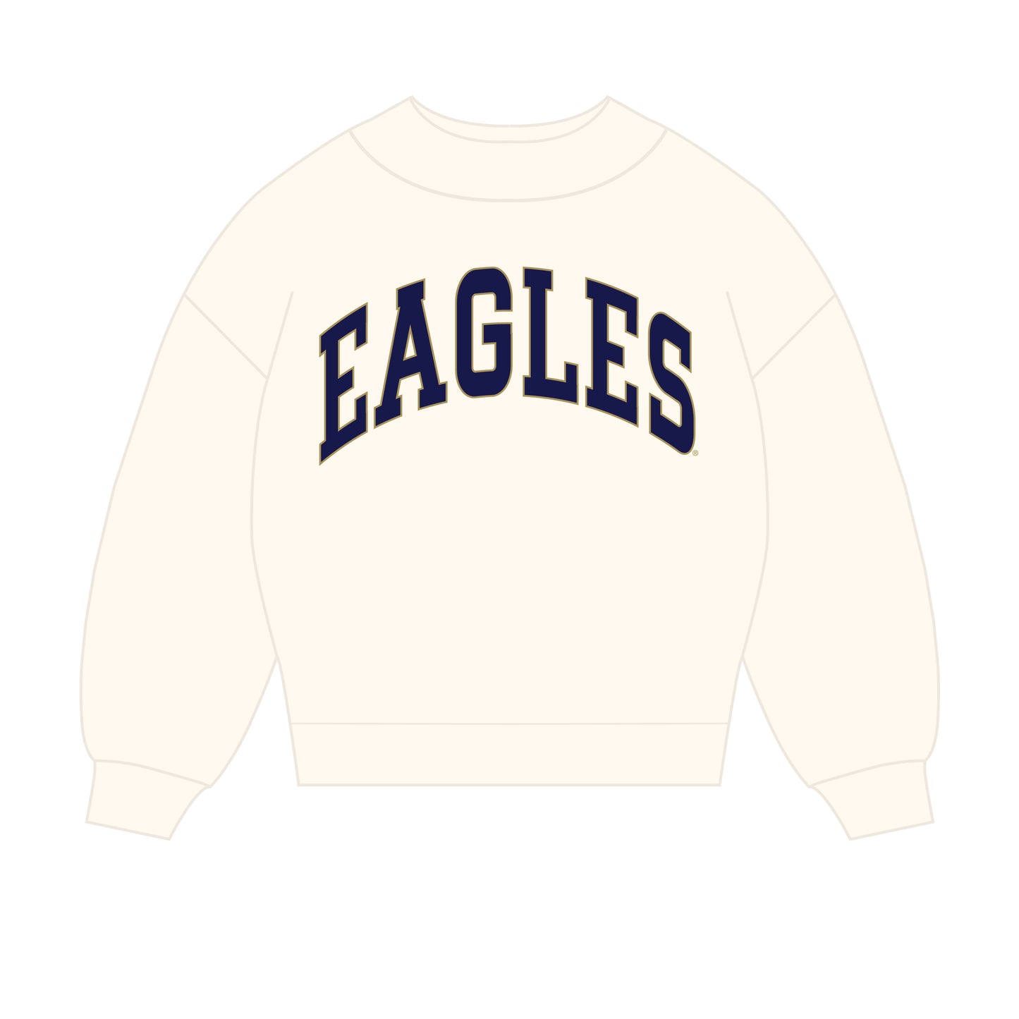 The Madi Classic Mockneck Eagles Applique | Youth Bone