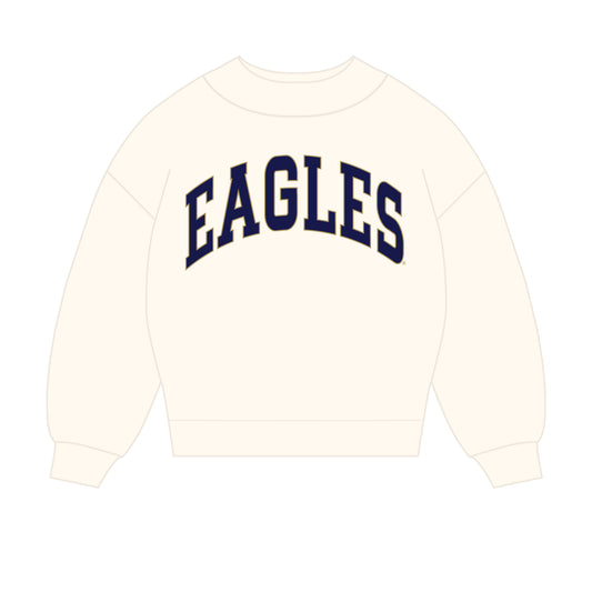 The Madi Classic Mockneck Eagles Applique | Youth Bone