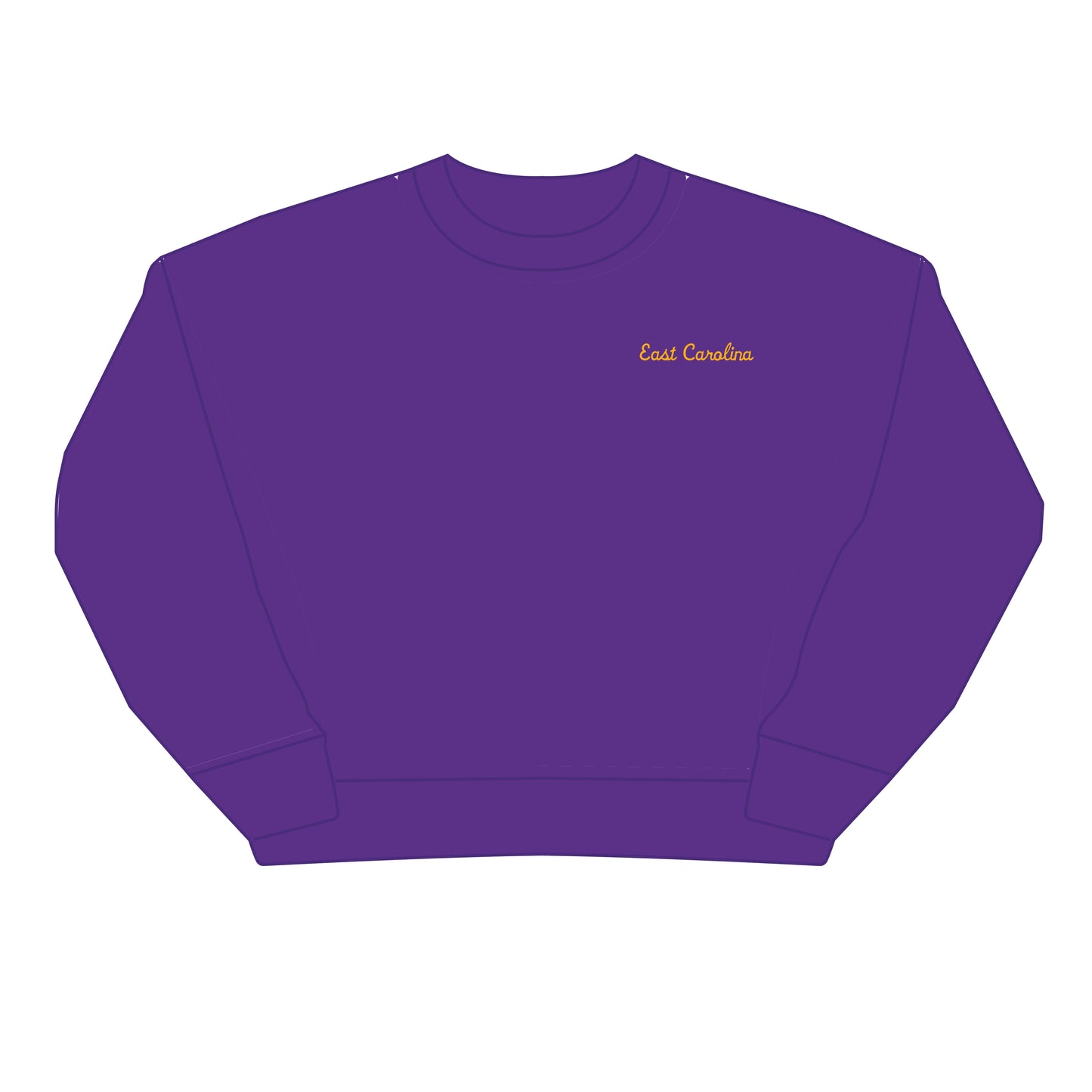 The Brooke Solid Crewneck East Carolina | Youth Purple