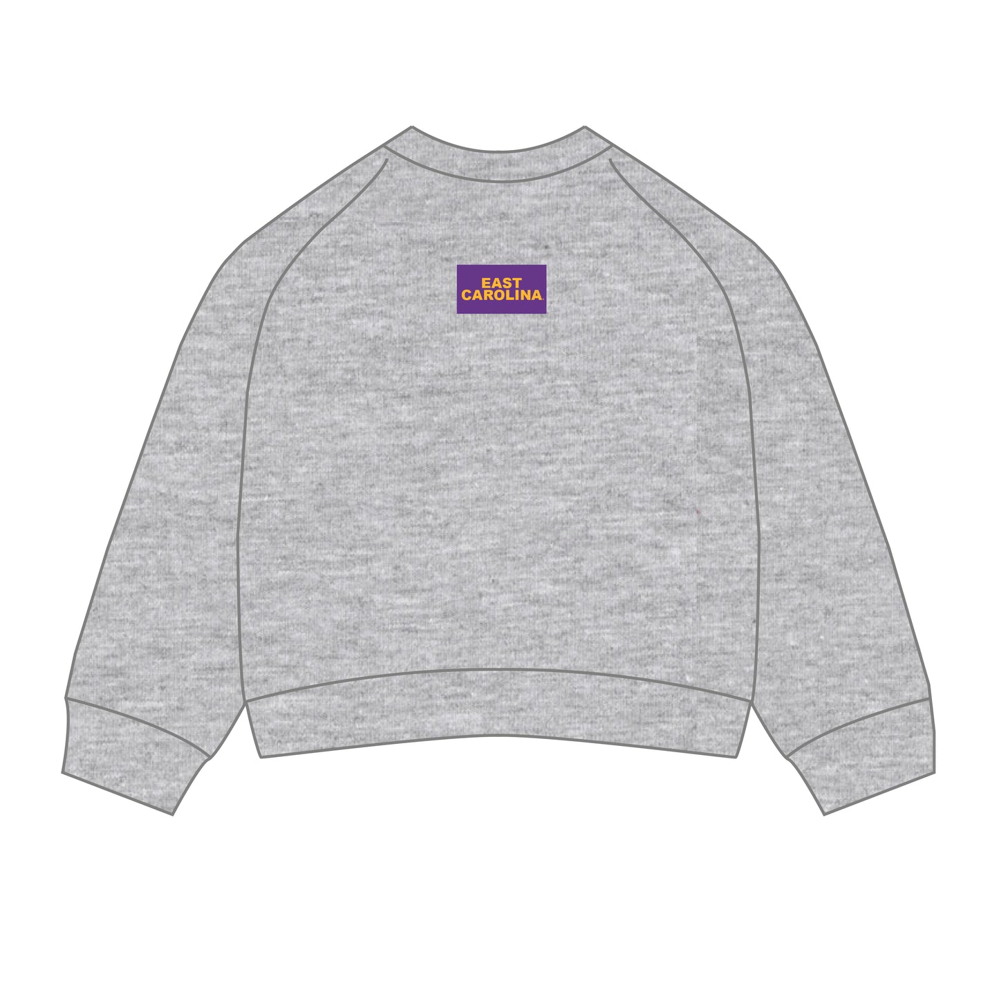 The Ava Airy Crewneck East Carolina Woven Label | Heather Grey
