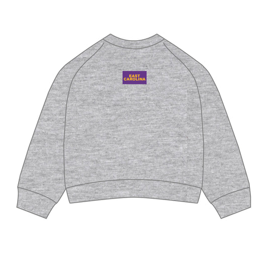 The Ava Airy Crewneck East Carolina Woven Label | Heather Grey