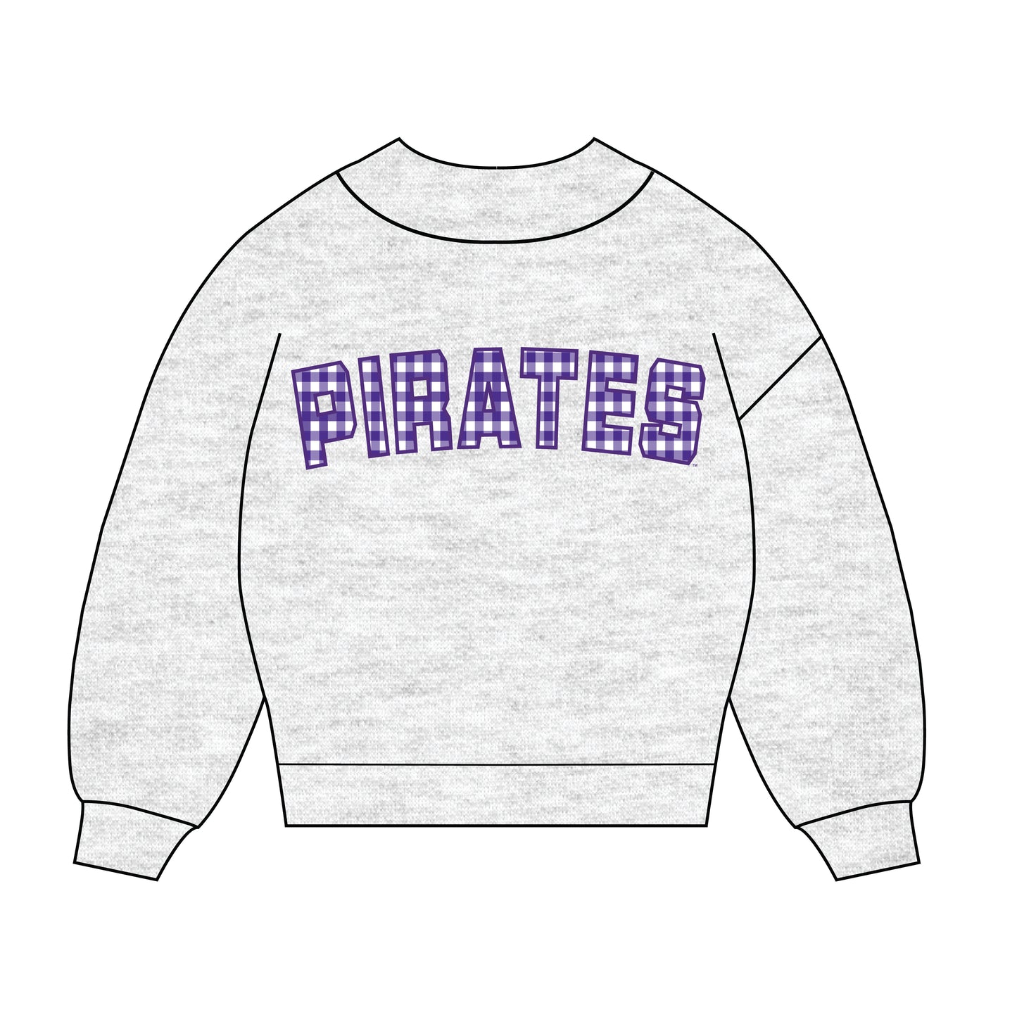 The Mallory Gingham Mockneck East Carolina (ECU) | Youth Ash