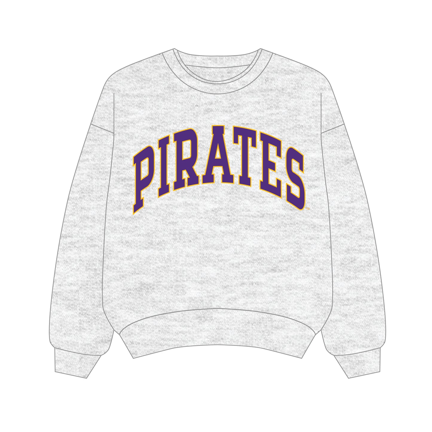 The Olivia Oversized Crewneck East Carolina | Youth Ash