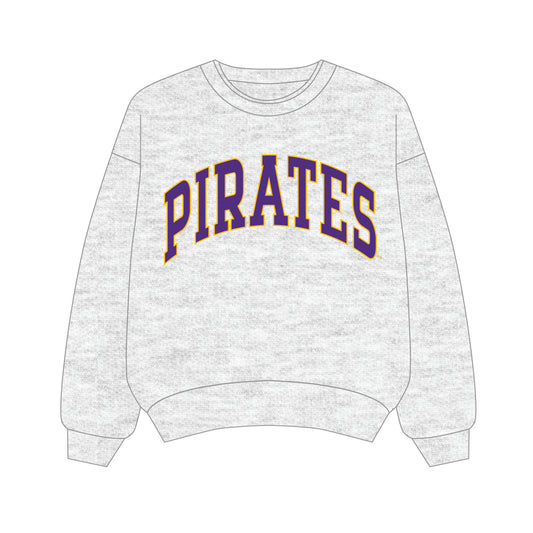 The Olivia Oversized Crewneck East Carolina | Ash