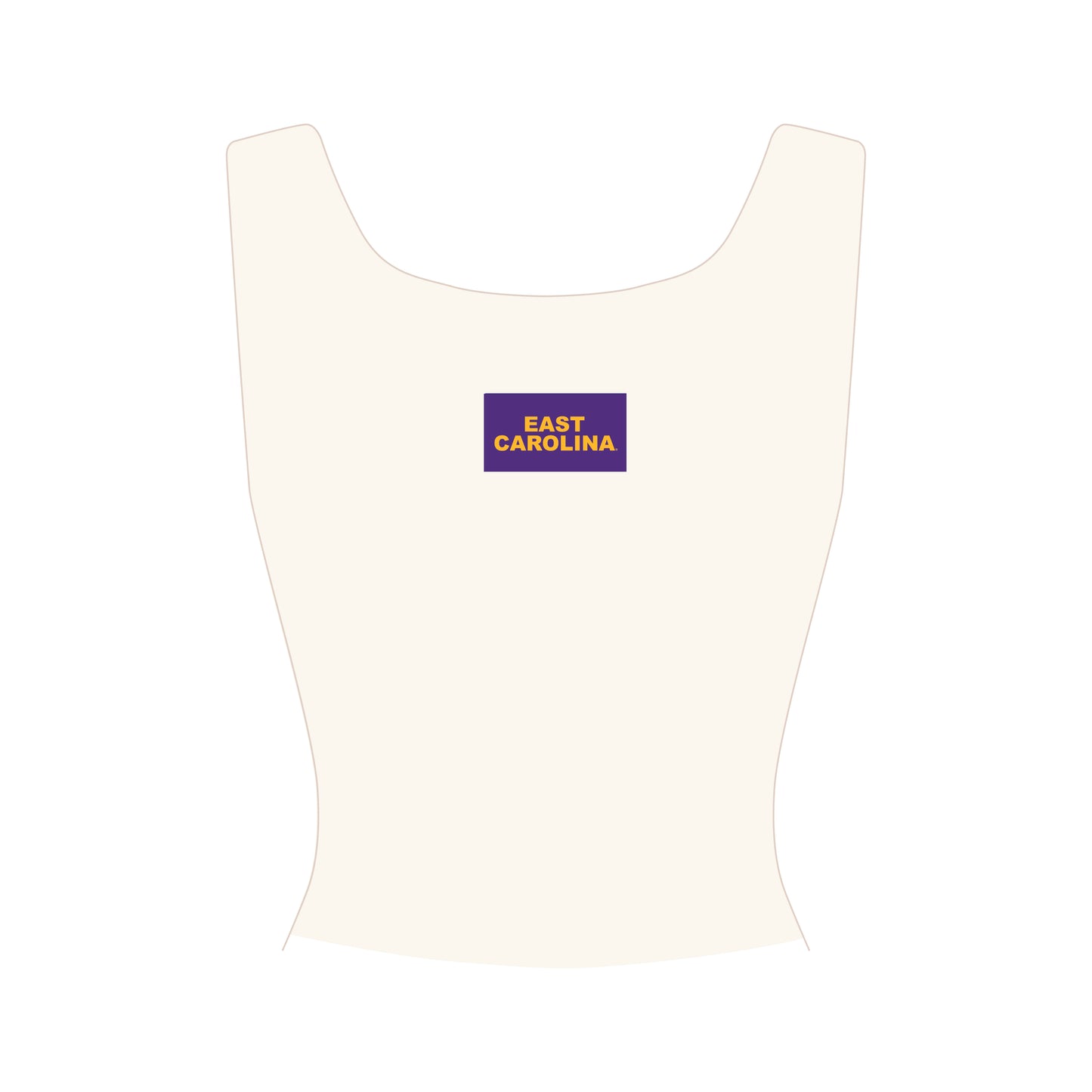 The Alli Ribbed Tank East Carolina Woven Label | Bone
