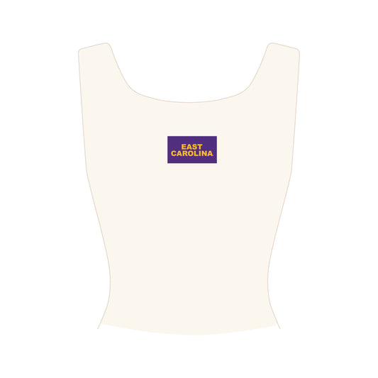 The Alli Ribbed Tank East Carolina Woven Label | Bone
