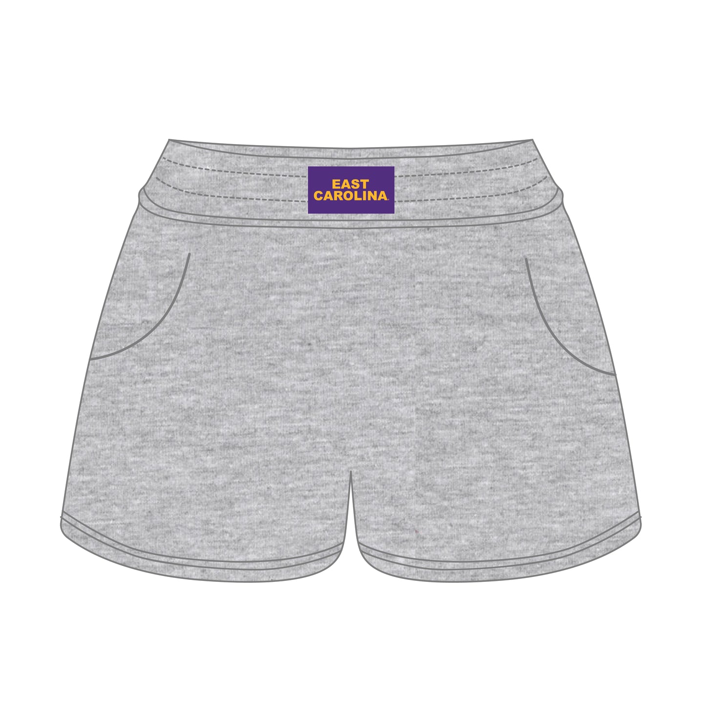The Ava Airy Shorts East Carolina Woven Label | Heather Grey