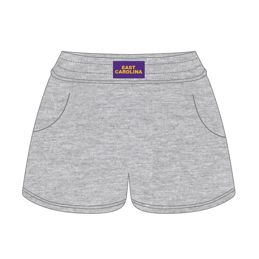 The Ava Airy Shorts East Carolina Woven Label | Heather Grey